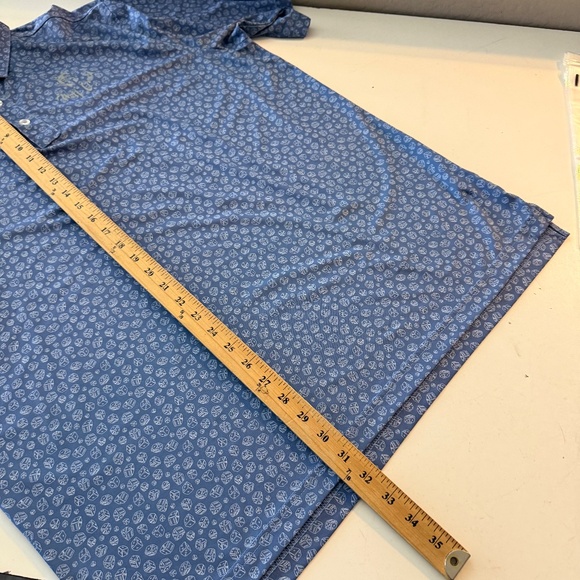 Straight Down Performance x Wolf Creek AOP Dice AOP Golf Polo Mens XL Stretch - Picture 7 of 8